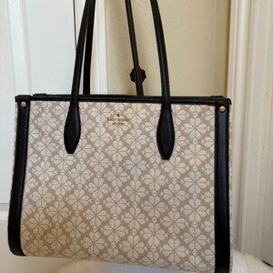 Kate Spade Flower Coated Canvas Medium North South Tote Bag